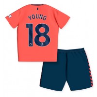 Maglie da calcio Everton Ashley Young #18 Seconda Maglia Bambino 2023-24 Manica Corta (+ Pantaloni corti)